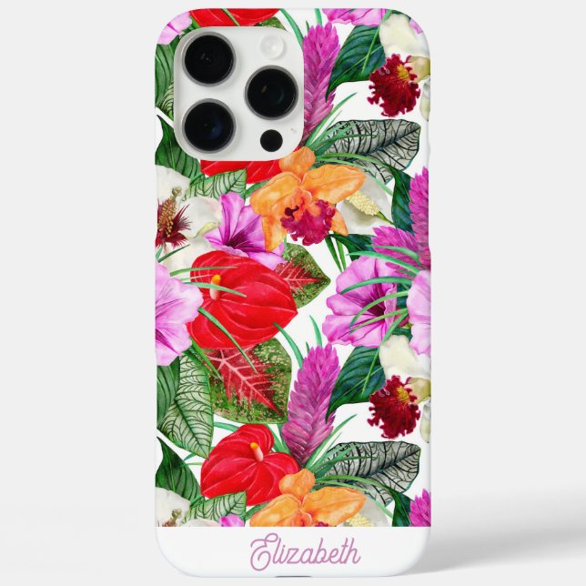 Custom Coastal Paradise Blooms Case-Mate iPhone Ca Case (Back)