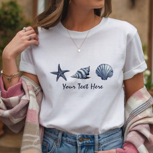 Custom Coastal Seashells Treasure Ocean Summer    T-Shirt