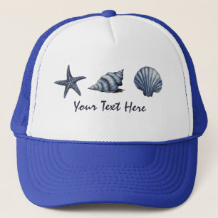 Custom Coastal Seashells Treasure Ocean Summer    Trucker Hat