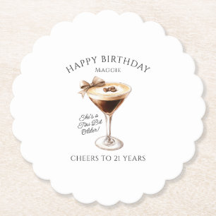 Custom Coaster 21st Birthday Espresso Martini