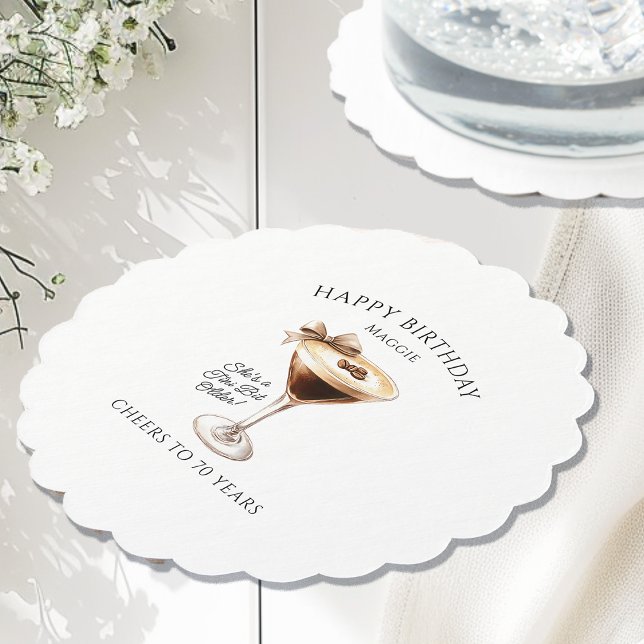 Custom Coaster 70th Birthday Espresso Martini (Creator Uploaded)