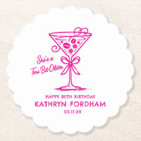 Custom Coaster 80th Birthday Espresso Martini