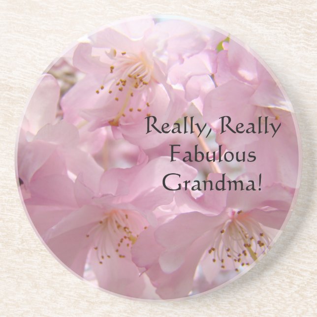 Custom Coasters Sandstone Pink Blossom Flowers (Front)