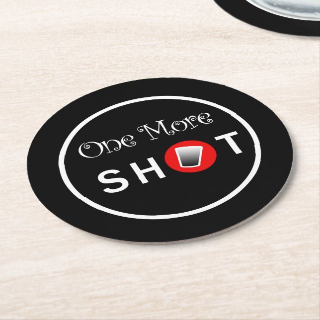 Custom Coasters with Shot Glass Graphic (Angled)