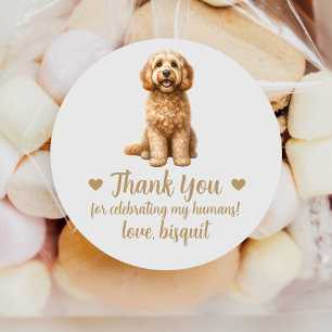 Custom Cockapoo Dog Wedding Favour Stickers
