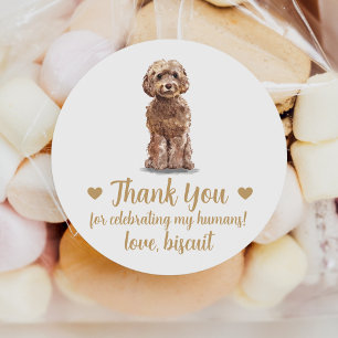 Custom Cockapoo Dog Wedding Favour Stickers