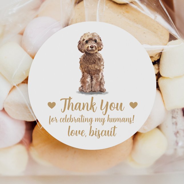 Custom Cockapoo Dog Wedding Favour Stickers (Creator Uploaded)