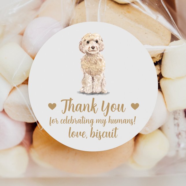Custom Cockapoo Dog Wedding Favour Stickers (Creator Uploaded)