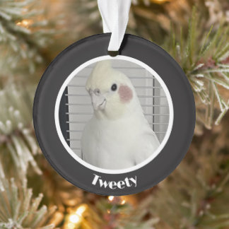 Custom Cockatiel Photo Memorial Ornament