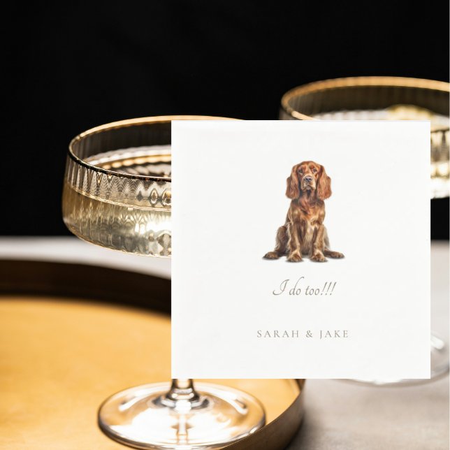 Custom Cocker Spaniel Pet Wedding Napkins (Creator Uploaded)