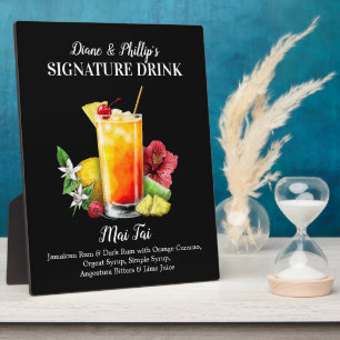 Custom Cocktail Bar Sign Mai Tai Drink Plaque