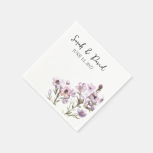 Custom Cocktail Napkin Elegant Flower Wedding