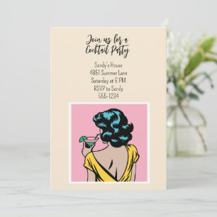 Custom Cocktail Party Summer Pop Art Personalised Invitation