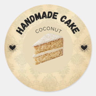 Custom Coconut Cake Labels   Personalized Bakery P