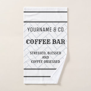 Custom Coffee Bar Modern Farmhouse Hand Towel