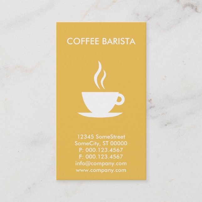 custom coffee barista business card (Front)