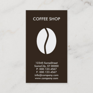 custom coffee business business card