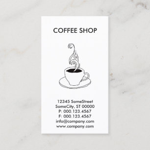 custom coffee business business card