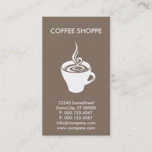 custom coffee business business card