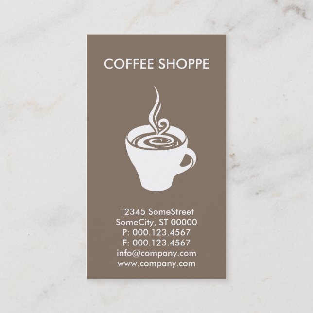 custom coffee business business card (Front)