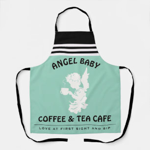 Custom Coffee Cherub Angel Cafe Employee Apron