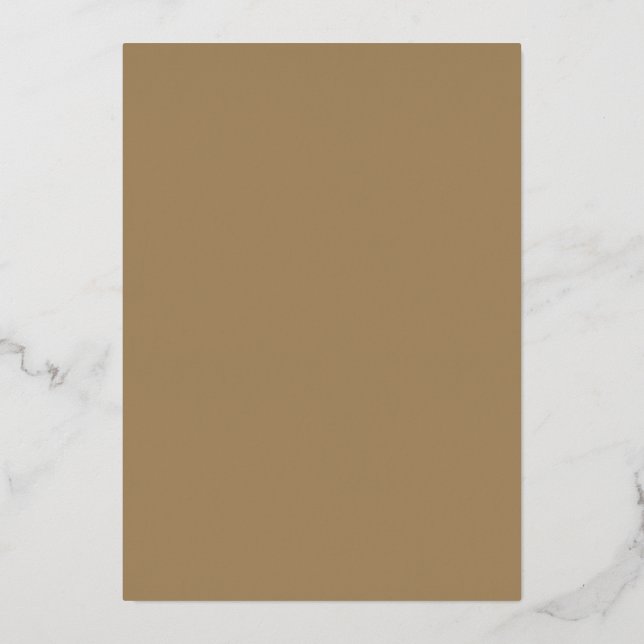 Custom Coffee Foil Invitation Card (Front)