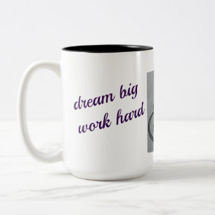 Custom Coffee Mug, Aesthetic Cup, Original Art Cof Two-Tone Coffee Mug