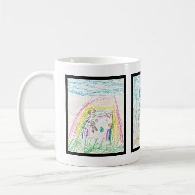 Custom Coffee Mug With Your Child's Art 3 Images (Left)