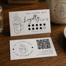 Custom Coffee Shop Add Your Logo Modern Loyalty