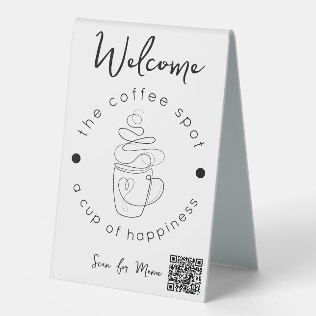 Custom Coffee Shop Add Your Logo Modern Minimalist (Front)