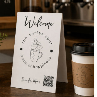 Custom Coffee Shop Add Your Logo Modern Minimalist