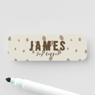 Custom Coffee Shop Name Tag | Personalized Busines