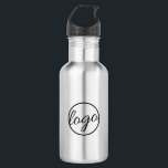 Custom Coffee Shop Restaurant Business Logo 532 Ml Water Bottle<br><div class="desc">Custom Stainless Steel Water Bottle featuring your business logo,  perfect as merchandise available for customers to buy at a coffee shop,  cafe or restaurant,  or as a give away at a trade show or client gifts.</div>