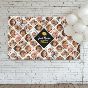 Custom Collage 12 Photo - Graduation Party Banner