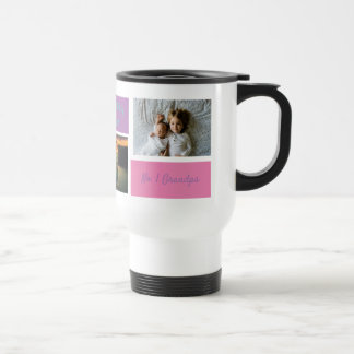 Custom Collage 3 Photo Personalised Grandpa Travel Mug