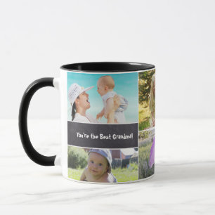 Custom Collage 6 Photos, Personalised, two-toned Mug