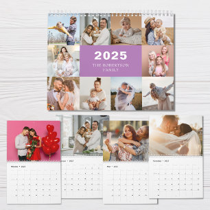 Custom Collage Modern Family Photo 2025 Calendar