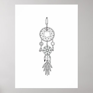 Custom College Dreamcatcher Colouring Poster