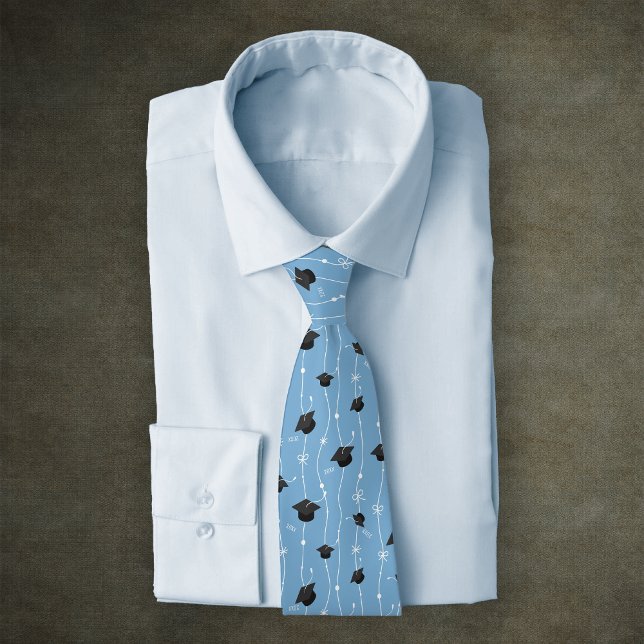 Custom Color and Year Graduation Caps and Ribbon Tie (Creator Uploaded)