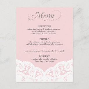 Custom Color Lace Doily Menu Postcard