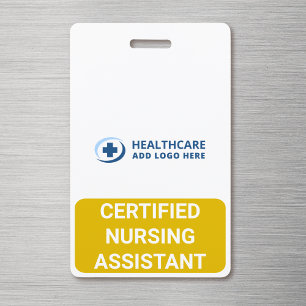 Custom Color Nurse CNA Recognition Companion ID Badge