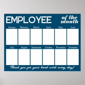 Custom color photo employee of the month display p poster