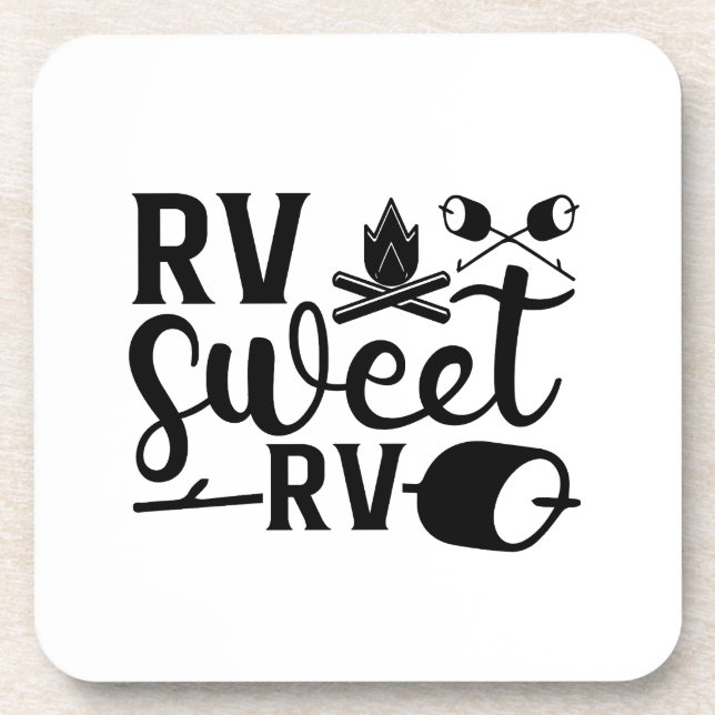 CUSTOM COLOR RV Sweet RV Camping Coaster (Front)