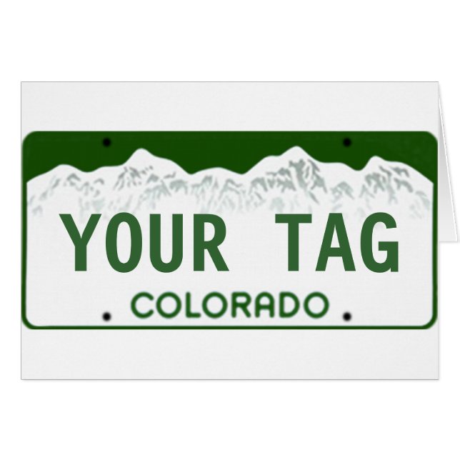 Custom Colorado License Plate (Front Horizontal)