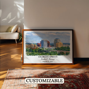 Custom Colorado Springs Wall Art, Colorado Poster