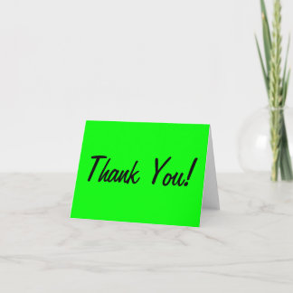 Custom colored Neon Green Thank You