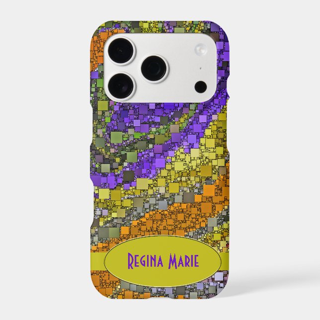 Custom Colorful Earthy Geometric Abstract (Back)