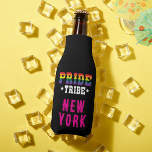 Custom Colorful LGBTQ+ Rainbow Pride Tribe Bottle Cooler