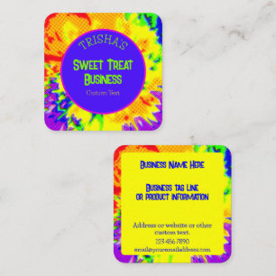 Custom Colorful Sweets Candy Business Promotion Square Business Card