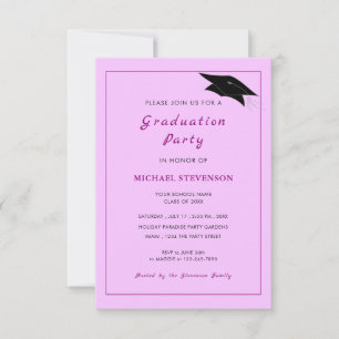 Custom Colors and Font Your Grad Party Invitation